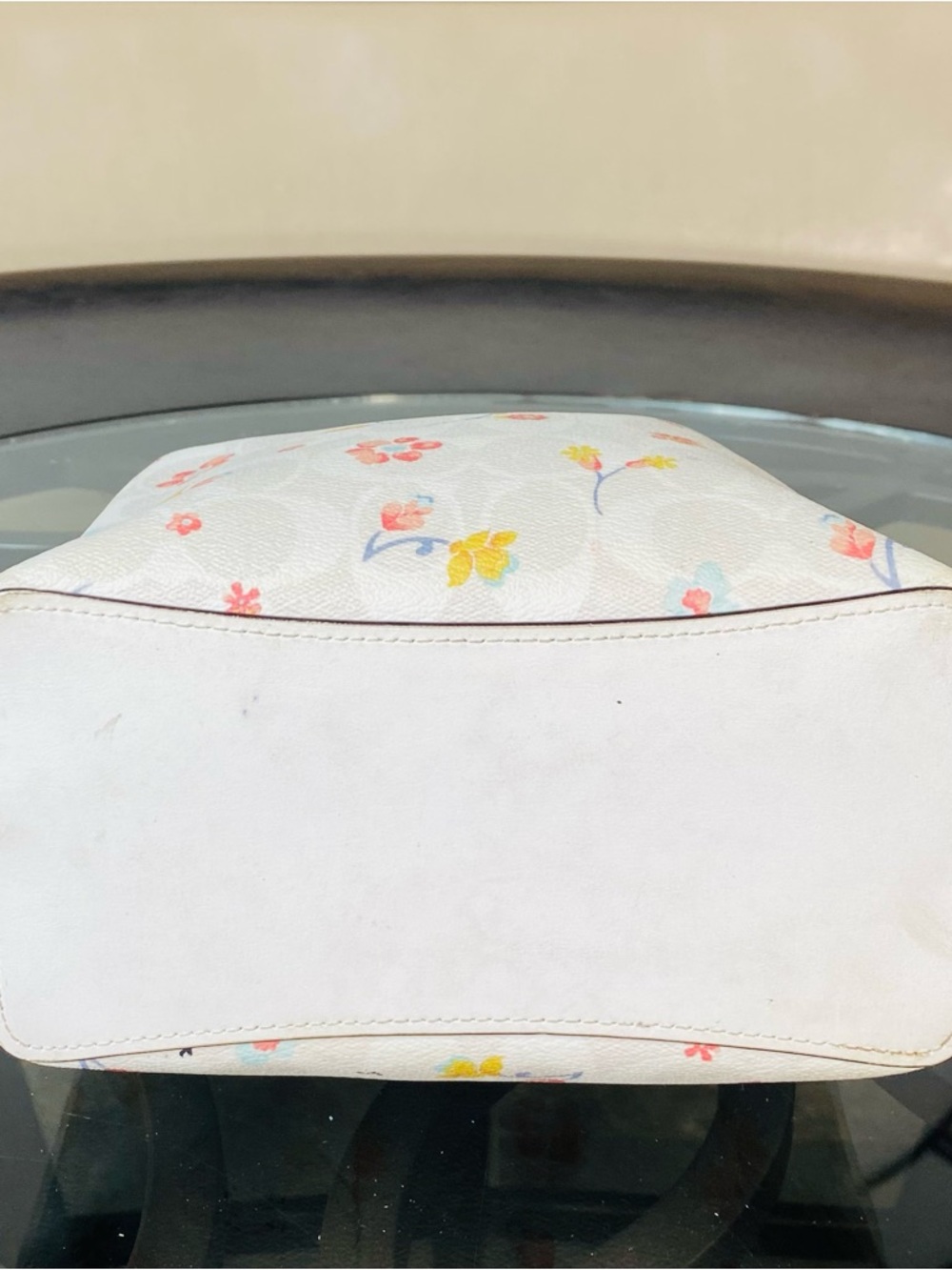 COACH Small Town Bucket Bag In Signature Canvas With Mystical Floral Print - Picture 7 of 12